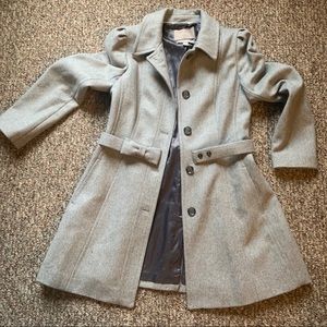 Banana Republic Petite Wool Coat w/ Removable Belt